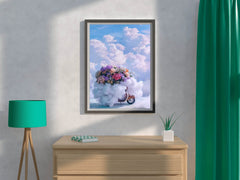 Floral Vespa in Clouds Wall Art - beink online art store