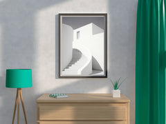 White Walkway Arch Wall Art