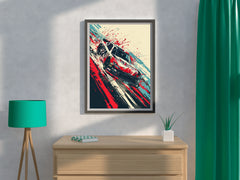 Chevrolet Red & White Race Wall Art