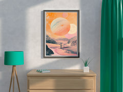 Master Flame Space Themed Classic Aesthetic Wall Art Poster for Living Room, Home & Wall Decor - Space | Astronaut | Earth