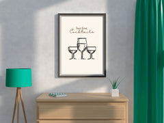 Different Sizes of Drinking Cups Wall Art