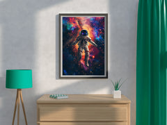 An Astronaut in Colorful Space Artwork - beink online art store