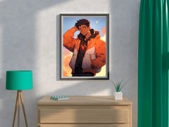 Anime Style Man portrait  Wall  Art