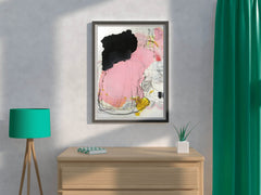 Pink and Black Chaos Modern Wall Art - beink online art store
