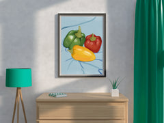 Colored Bell Pepper Painting Wall Art