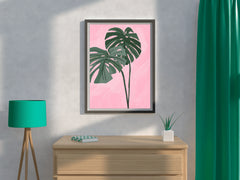 Monstera Deliciosa Plant Drawing Wall Art