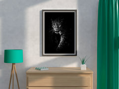 Amur Leopard Black & White Wall Art