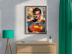 Painting of Superman Premium Wall Art