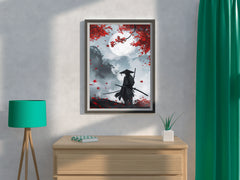 Samurai And Mountain Fuji Wall Art