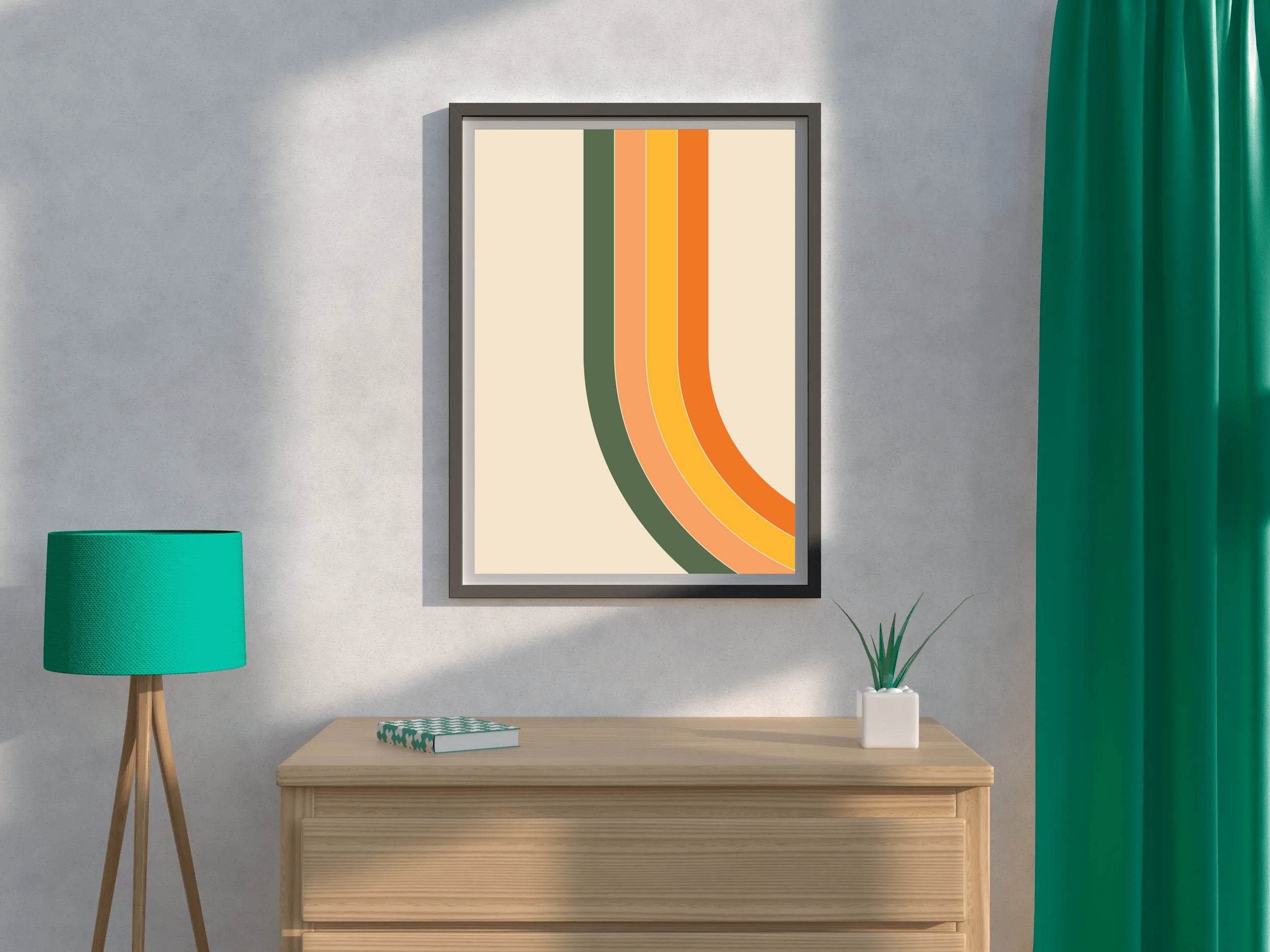 Colorful Line Drawing Wall Art - beink online art store