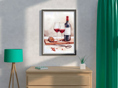 Red Wine Watercolor Painting