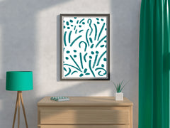 Teal Splatters Canvas Wall Art