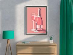 Pink Champagne Wall Art