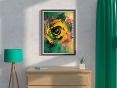 Yellow Rose Painting Wall Art