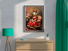 Painting of Daisy Duck Premium Wall Art