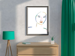 The Woman Pale Face Wall Art