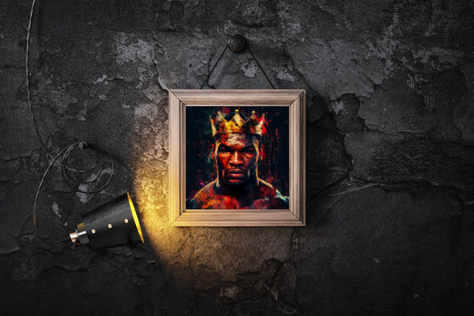 Mike Tyson With Crown Wall Art - beink online art store