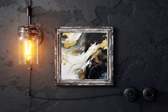 Sharp Smoky Black Brush Stroke Wall Art