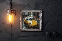 Porsche 911S Carrera Yellow Wall Art