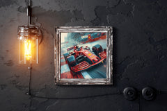 Formula 1 Metal Car Wall Art