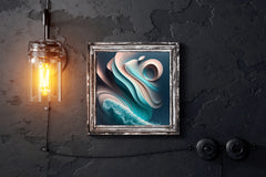 Colorful Water Wave Abstract Wall Art