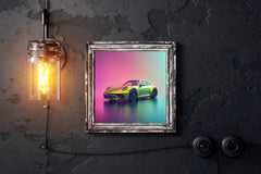 Porsche Golden Coupe Wall Art