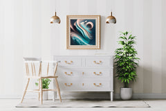 Colorful Water Wave Abstract Wall Art