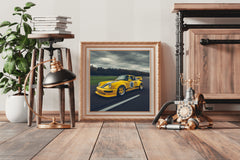 Porsche911 RWB Yellow Wall Art