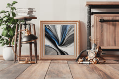 Black Paint Brush Strokes Abstract Wall Art