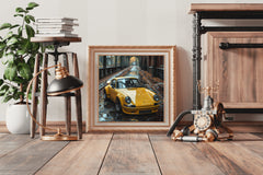 Porsche 911S Carrera Yellow Wall Art