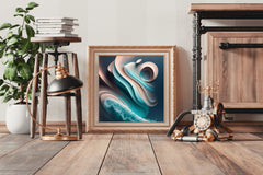 Colorful Water Wave Abstract Wall Art