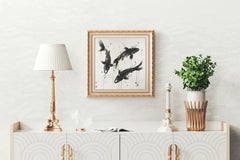 Three Koi Fish Painting Wall Art