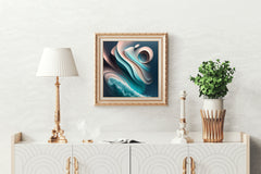 Colorful Water Wave Abstract Wall Art