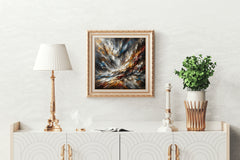 Brush Stroke Chaos on Paper Abstract Wall Art