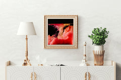 Red Smoky Drink Abstract Wall Art