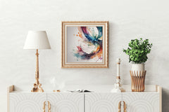 Water Color Circular Strokes Abstract Wall Art