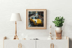 Porsche 911S Carrera Yellow Wall Art