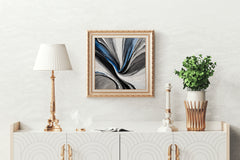 Black Paint Brush Strokes Abstract Wall Art