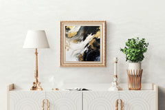 Sharp Smoky Black Brush Stroke Wall Art