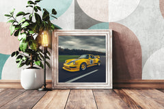 Porsche911 RWB Yellow Wall Art