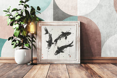 Three Koi Fish Painting Wall Art