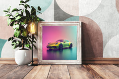 Porsche Golden Coupe Wall Art