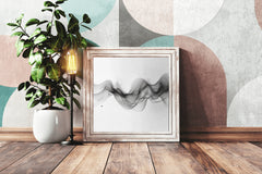 Grayscale Flow - Flowing Lines in Gray Shades Wall Art