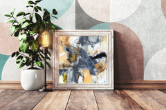 Desert View With Brush Strokes Abstract Wall Art