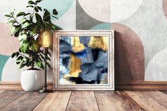 Multi Color Cloth Textured Abstract Wall Art