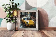 Porsche 911S Carrera Yellow Wall Art