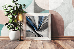 Black Paint Brush Strokes Abstract Wall Art