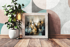 Painting of a Street Cross Abstract Wall Art